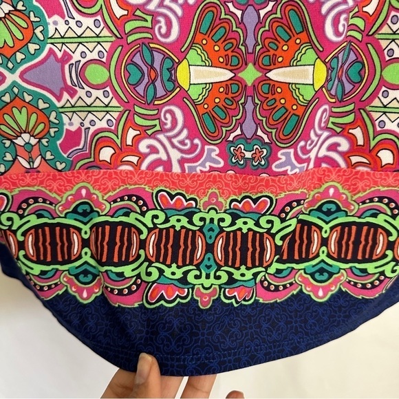 Laundry by Shelli Segal Pink Multicolor Geometric Print Jersey Shift Dress sz S - Picture 6 of 13